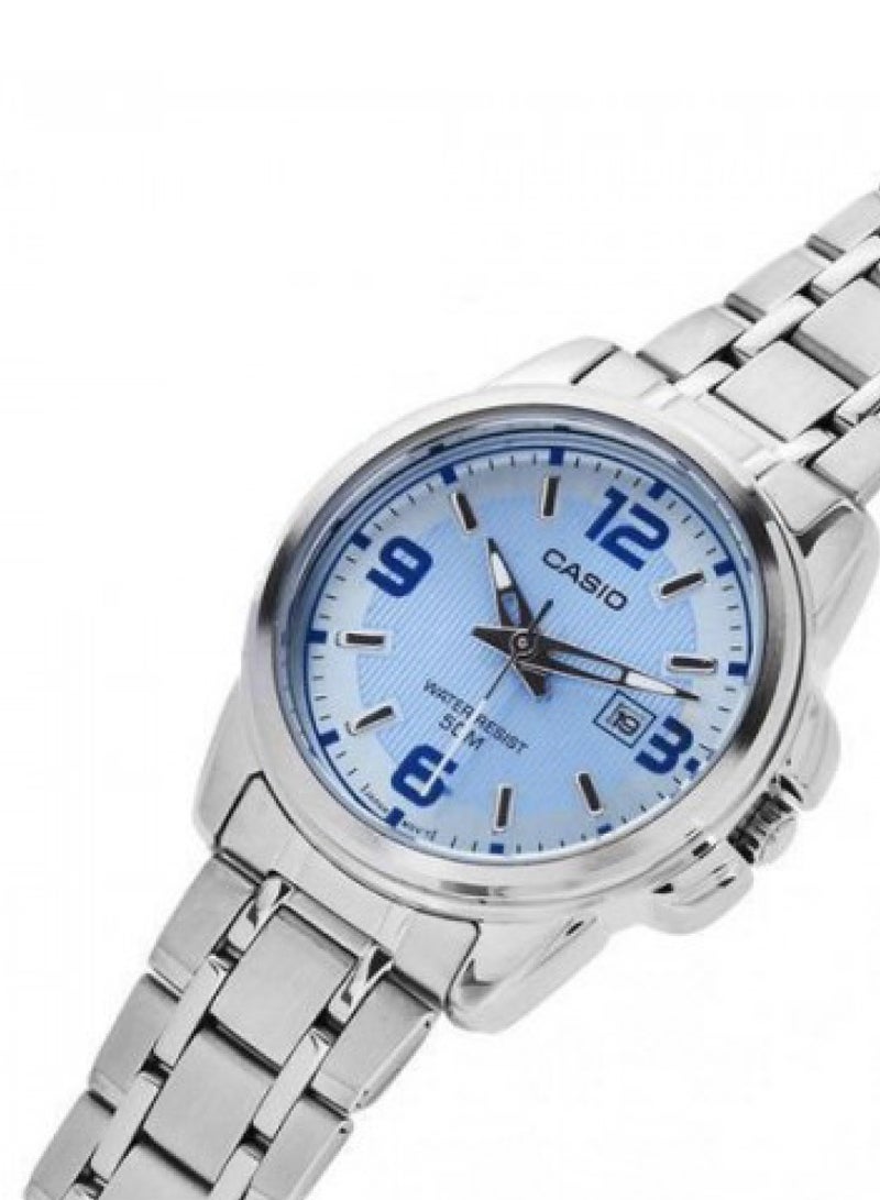 CASIO Women Silver Analog Quartz Metal Strap Watch LTP-1314D-2AVDF - 33mm - Image 2