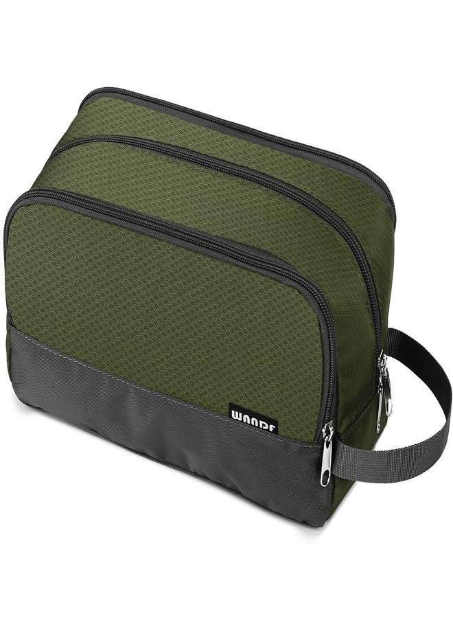 WANDF Toiletry Bag for Men Hanging Dopp Kit Water Resistant Shaving Bag Small Toiletry Bag for Traveling (Army Green) - Image 1