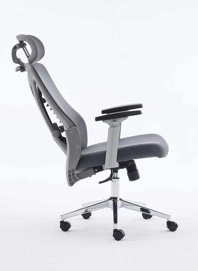 Ergonomic Home Office Chair, High Back Mesh Desk Chair with Adjustable Lumbar Support, Flip-up Armrest, Removable Headrest, Swivel Computer Gaming Chair, Space Saving