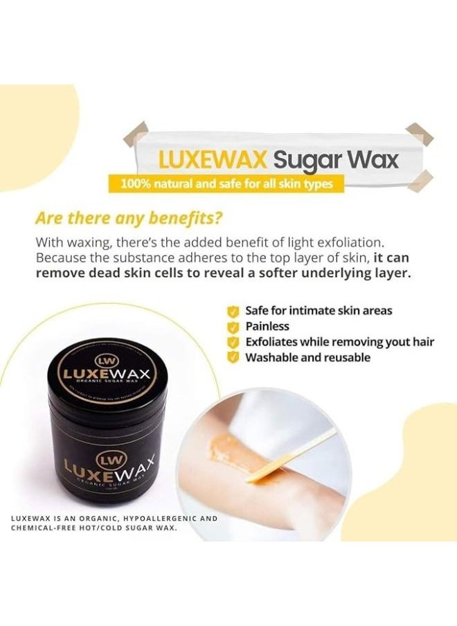 Luxewax - Organic Sugar Wax Kit (Hair Removal Kit) 350ml - Image 1