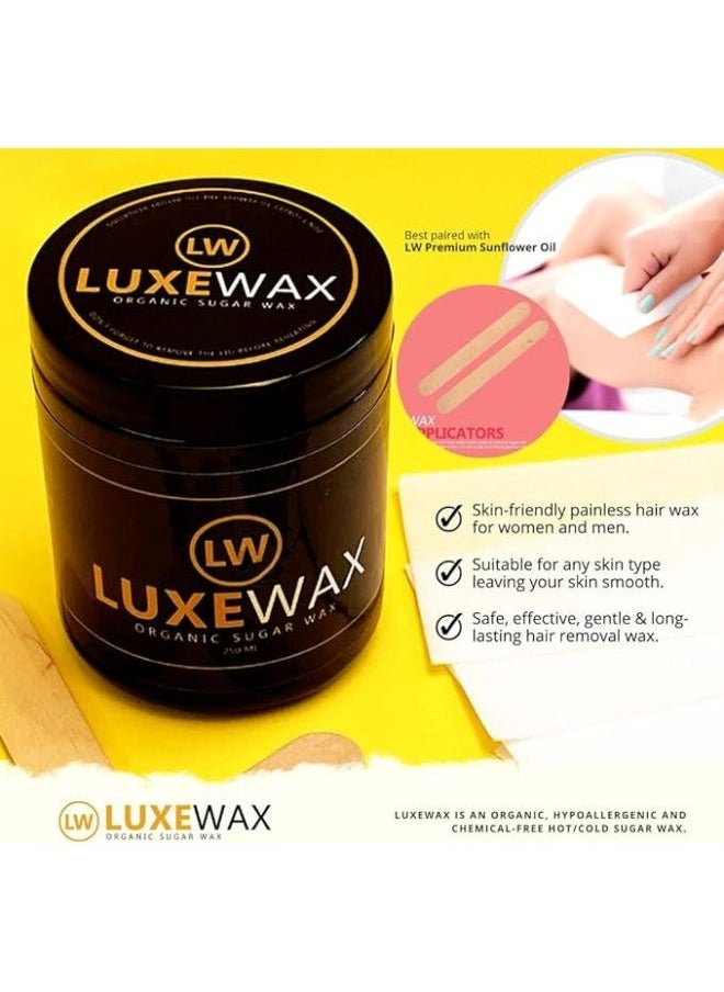 Luxewax - Organic Sugar Wax Kit (Hair Removal Kit) 350ml - Image 1
