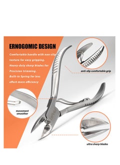 Excefore Professional Toenail Tools, Stainless Steel Cuticle Trimmer, Heavy Duty Pedicure Nail Cutter, Suitable for Men Women Seniors  - Image 4