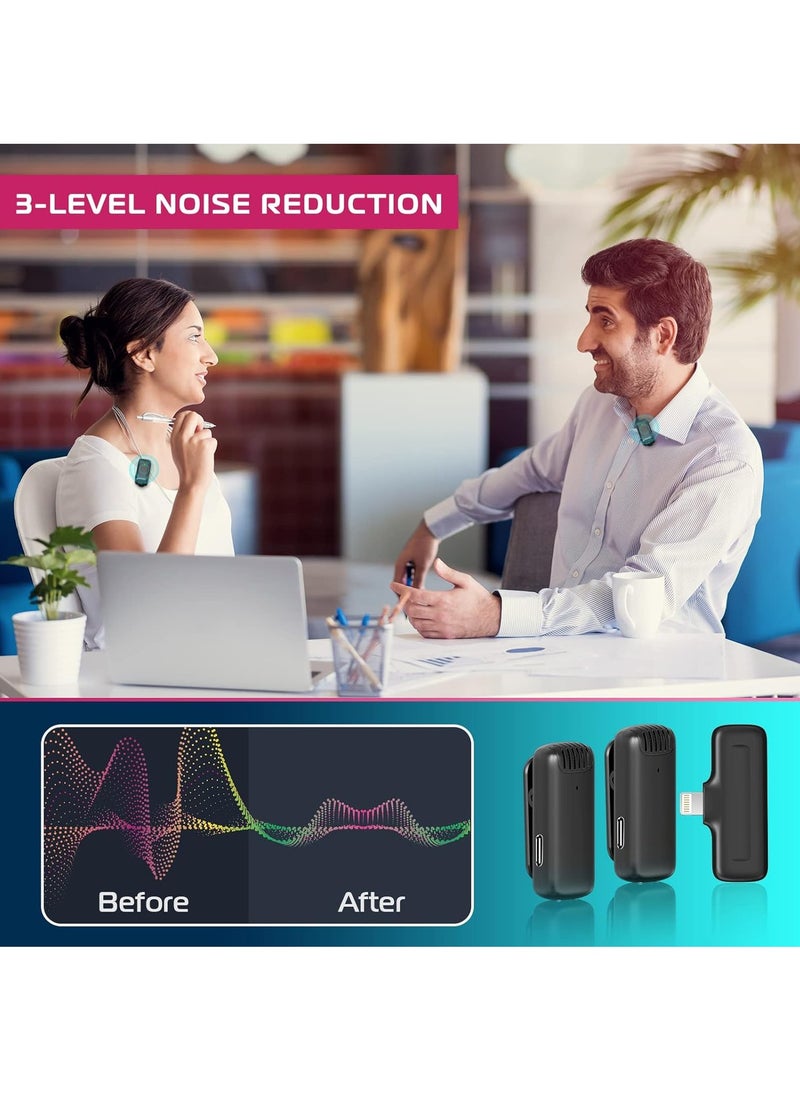 Ulanzi - Ulanzi J12 Wireless Lavalier Microphone for iPhone/Android/iPad, 2-in-1 Plug-Play Mic with Charging Case for Phone Video Recording, 65ft Transmission Range Ulanzi J12 Wireless Lavalier Microphone for iPhone/Android/iPad, 2-in-1 Plug-Play Mic with Charging Case for Phone Video Recording, 65ft Transmission Range (Lightning) - Image 1