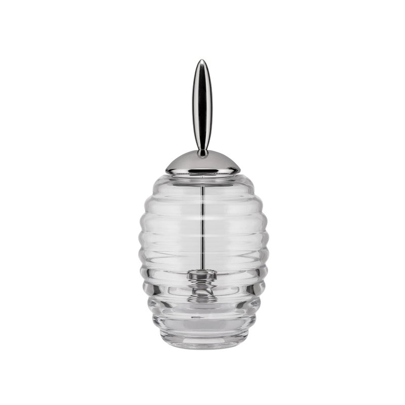 Alessi TW01 Honey Pot, Honey Jar in Glass and Stainless Steel - Image 1