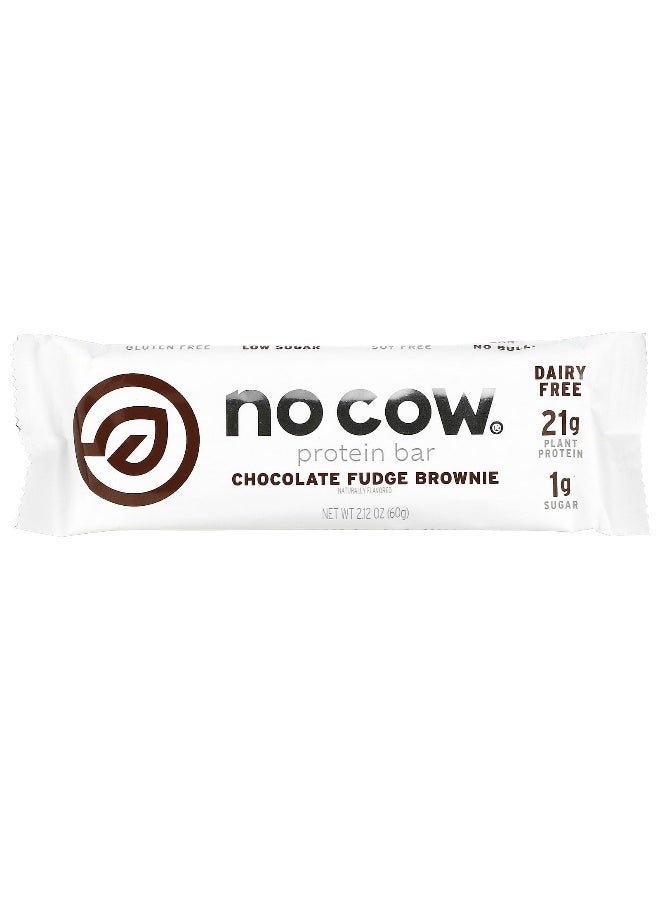No Cow No Cow, Protein Bar, Chocolate Fudge Brownie, 12 Bars, 2.12 oz (60 g) Each - Image 4