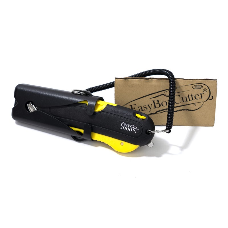 Easy Cut EasyCut 2000 Safe Retractable Box Cutting Utility Knife, Yellow, 09700 - Image 1