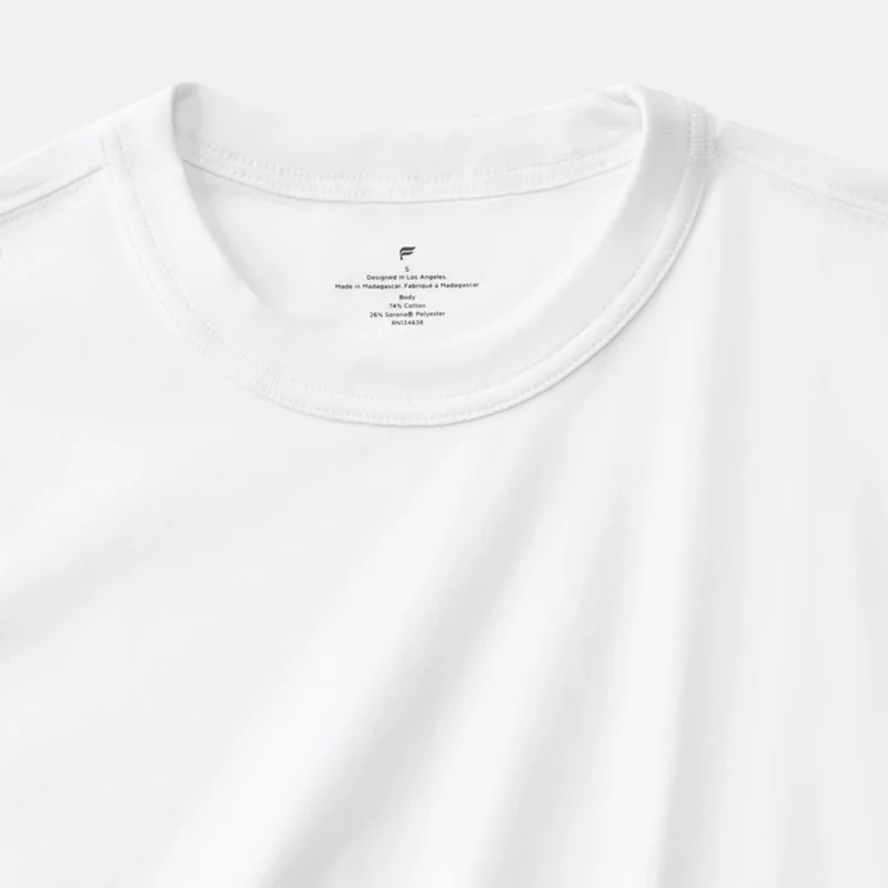 Fabletics White Men's The Effortless T-Shirt for Men | Best Price UAE