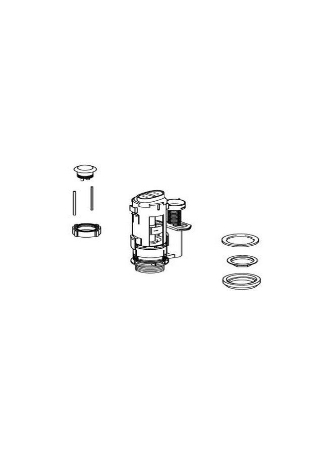 KOHLER 1095687-SC Genuine Part Flush Valve Assembly, Satin Chrome/Polished Chrome Accents - Image 1