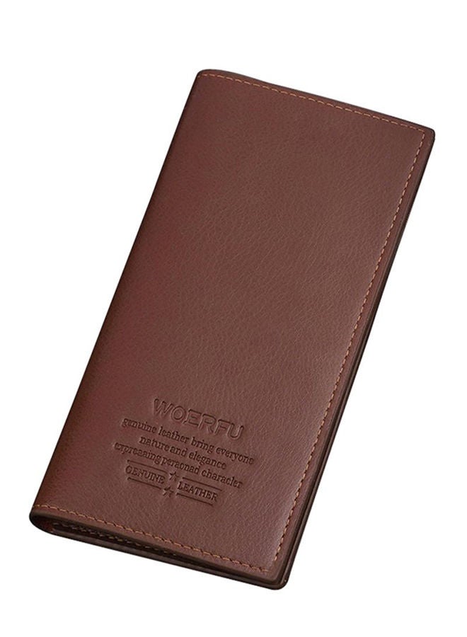 NIBEMINENT Multifunctional Leather Wallet Brown - Image 1
