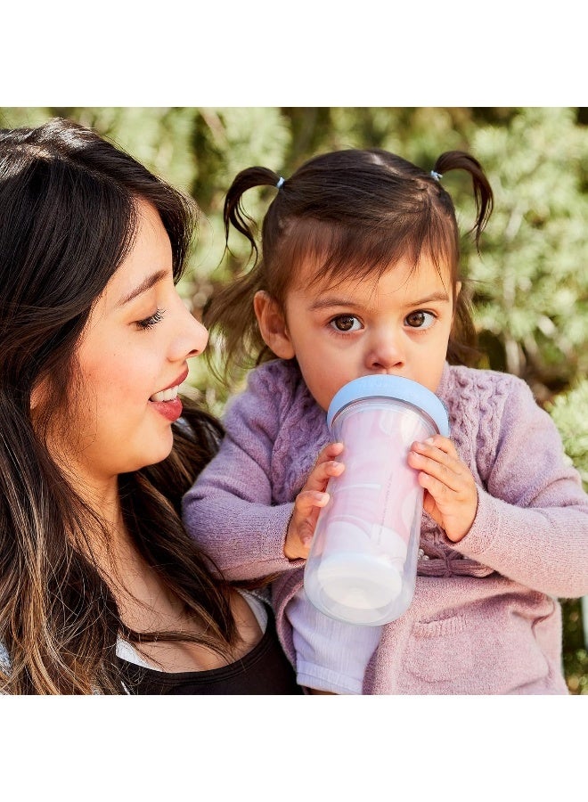 The First Years Insulated Straw Cups for Toddlers 2pk â€“ Ladybug & Marbled â€“ Pink & Blue - Image 3