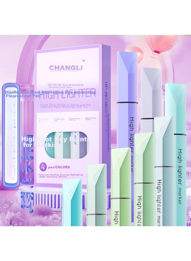 Changli Mona Color Highlighters For Students, Quick-drying Non-smearing Non-bleeding Color Markers, High-quality Fluorescent Pens For Note-taking, Journaling, And Coloring - Image 5