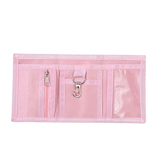 Leyeve RFID Trifold Canvas Outdoor lovely cartoon Wallet for Kids,Teen Wallet with Coin Pocket,Wallet with Magic Sticker- Gradient - Image 5