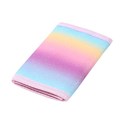 Leyeve RFID Trifold Canvas Outdoor lovely cartoon Wallet for Kids,Teen Wallet with Coin Pocket,Wallet with Magic Sticker- Gradient - Image 2