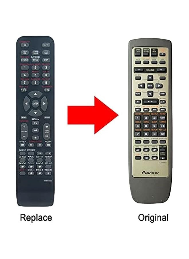 Zaboon - New Xxd3033 Replaced Remote Control Fit For Pioneer Dvd Cd Receiver Speaker System Xv-Htd520 Xv-Htd510 Xv-Htd50 Xv-Htd1 Xv-Htd5100V - Image 1
