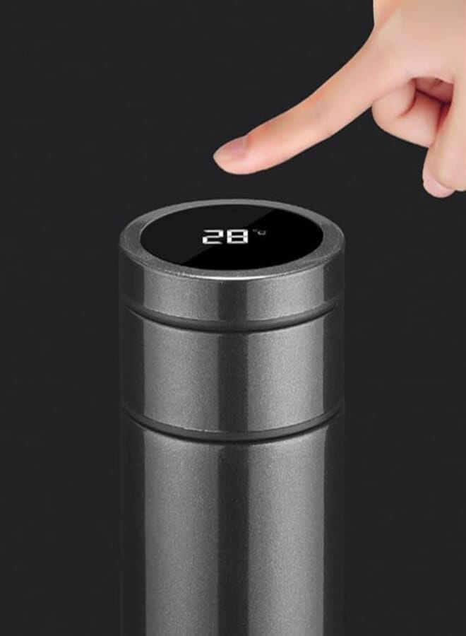 VF Tea Infuser/Water Bottle/Thermos + Strainer BPA Free | 500ml Stainless Steel Thermal Bottle with Vacuum Insulation | Gift Idea for Office, Leisure, Outdoor, School- Coffee Tea (White)