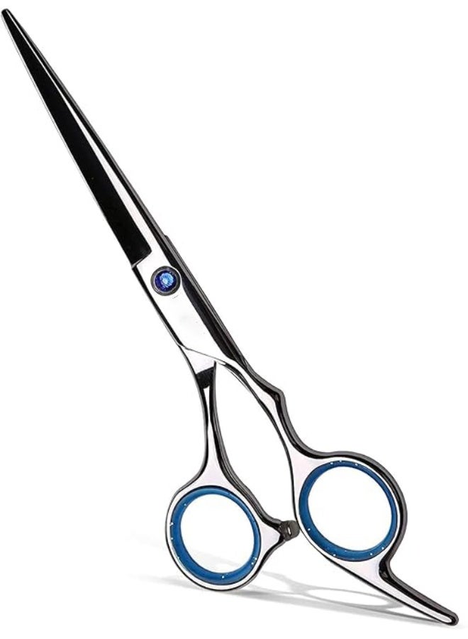 مقص قص الشعر، مقص شعر احترافي 6.5 انش، مقص حلاقة بحافة يمنى للحلاق، مقصات قص الشعر لصالونات التجميل مصنوعة من الستانلس ستيل الياباني، لون ازرق - Image 1