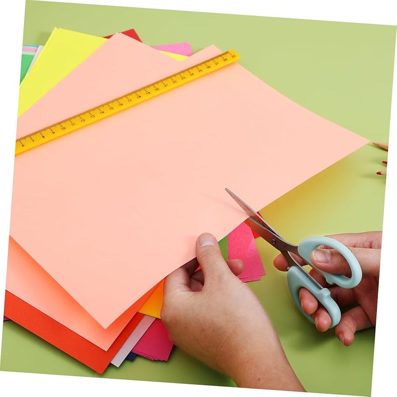 100 ورقة ملونة من ورق الأوريغامي كاردستوك لصنع ألبوم القصاصات وصنع البطاقات والحرف اليدوية - Image 5