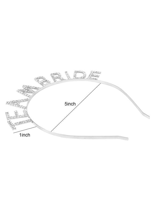 BAHABY Silver Team Bride Headband Bachelorette Party Decorations Rhinestone Bridesmaid Headbands for Bridal Shower, Bachelorette Party, Wedding - Image 2