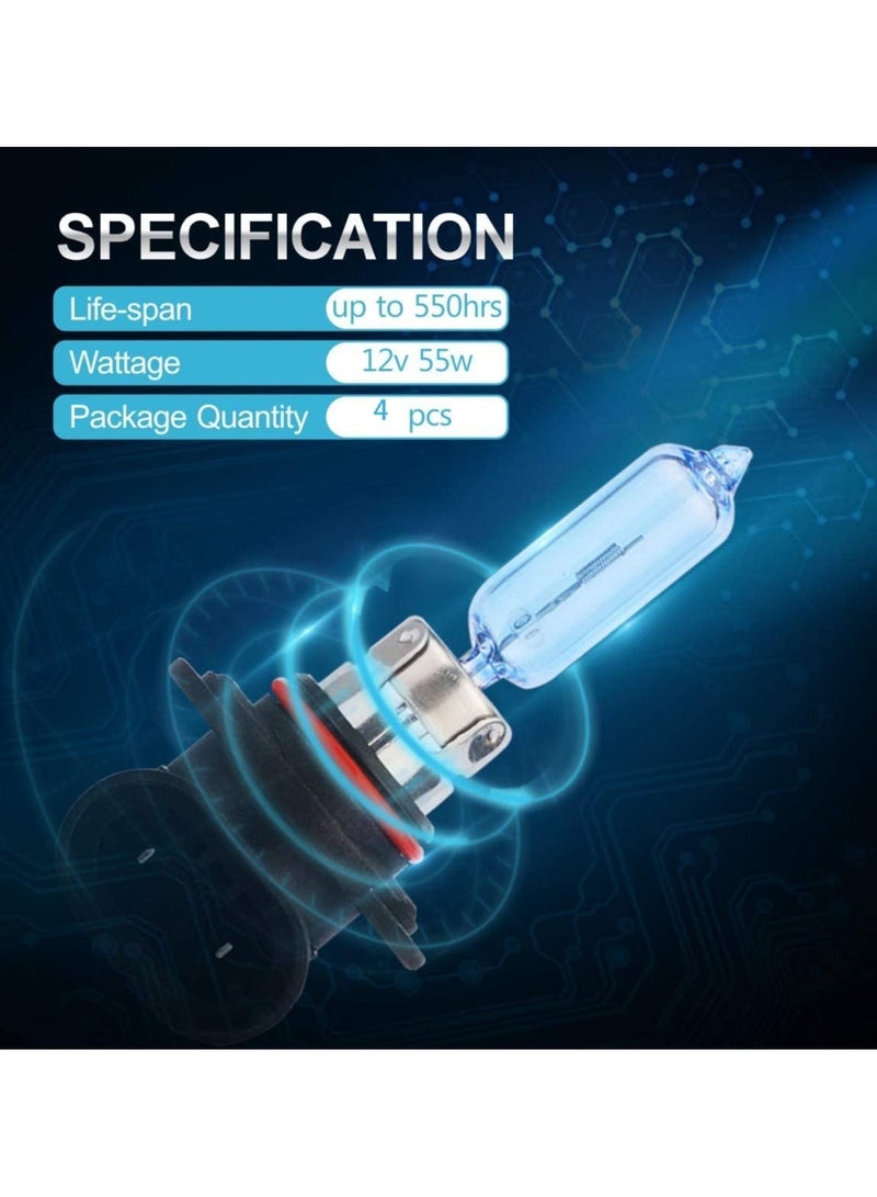 MUNTAQI 4PCS H11 Halogen Bulb, Low Beam Headlight Fog Light Replacement High Brightness Bulb 150% Enhanced Illumination Durable Halogen Headlamp Night Driving Safety for Standard 711 55W Bulb - Image 2