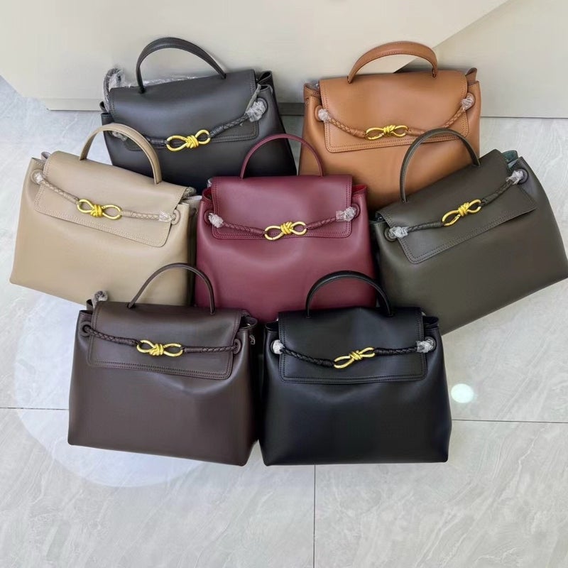 Explosions Andiamo Genuine Leather Handbag Old Money Style High-End Women'S Cowhide Tote Bag - Image 2