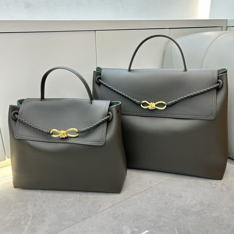 Explosions Andiamo Genuine Leather Handbag Old Money Style High-End Women'S Cowhide Tote Bag - Image 3