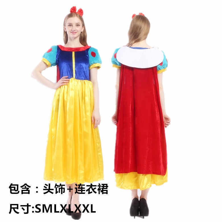 Halloween cosplay Frozen Aisha Adult Snow White Dress Stage Performance cosplay Costume Adult 8999 Snow White (Skirt + Headwear)