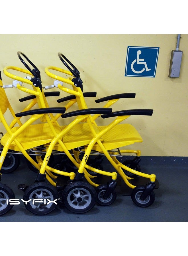 iSYFIX Handicap Signs Stickers Decal Symbol - 4 Pack, 6X6 Inch - Ada Compliant - Disable Wheelchair Sign, Disability Sticker, Premium Self-Adhesive Vinyl, Laminated, Indoor & Outdoor  - Image 5