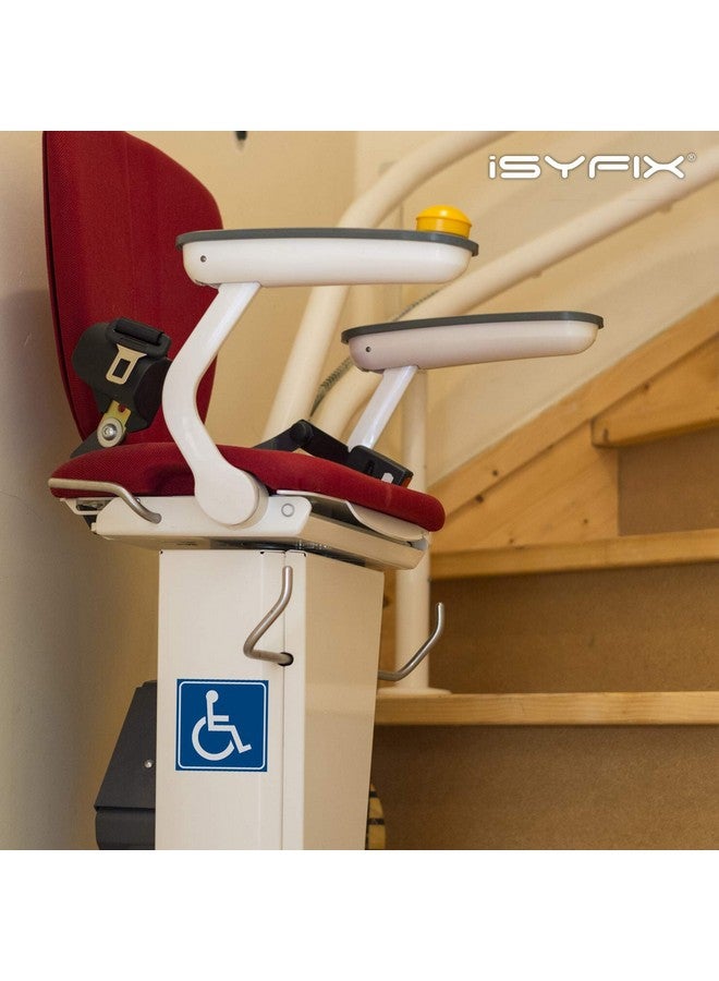 iSYFIX Handicap Signs Stickers Decal Symbol - 4 Pack, 6X6 Inch - Ada Compliant - Disable Wheelchair Sign, Disability Sticker, Premium Self-Adhesive Vinyl, Laminated, Indoor & Outdoor  - Image 4
