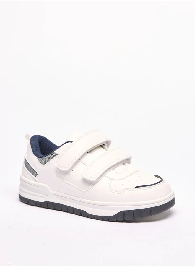 LBL by Shoexpress Boys Panelled Sneakers with Hook and Loop Closure