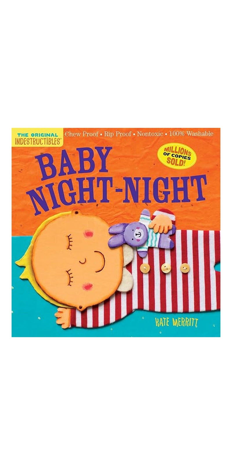 Workman Indestructibles: Baby Night-Night: Chew Proof · Rip Proof · Nontoxic · 100% Washable (Book For Babies, Newborn Books, Safe To Chew) - Image 1