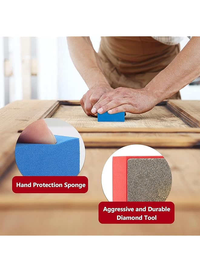 erorex Diamond Polishing Pads 4 Piece Set Multi Grade Versatile For Hand Sanding Of Marble Granite Ceramics Concrete And Glass Wet Dry Compatible Includes 60 100 200 400 Grit Sizes - Image 4