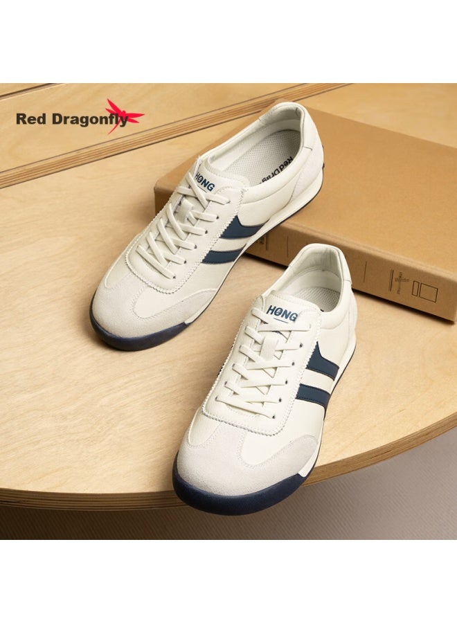 Red Dragonfly Dexun Men's Shoes, Autumn Soft-soled Sports Casual Shoes, Forrest Gump Shoes, White Sneakers Wha35050 White/blue, Size 42 - Image 1