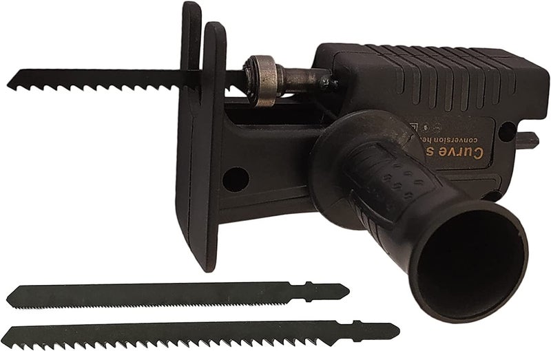 Hetkrishi Electric Drill Modified Electric Saw, Reciprocating Saw Household Saber Power to Jig Portable Woodworking Cutting Tool with Cordless Adapter Set Hand Wood Metal Cutter Attachment - Image 3