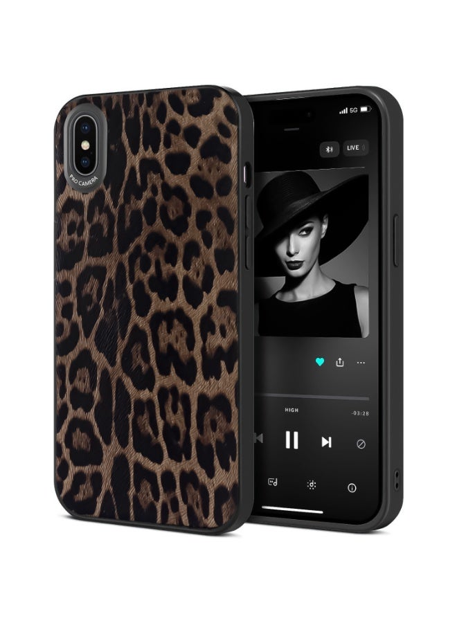 جراب هاتف بنقشة جلد النمر البري ونمط حيواني جريء لهاتف iPhone X/Xs (Tiger 3)