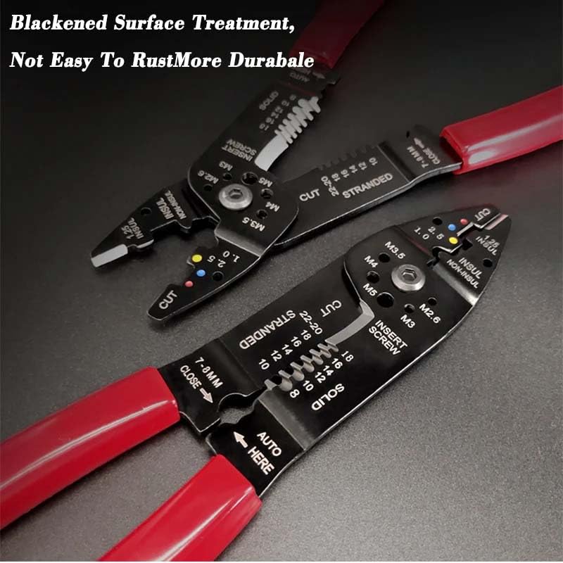 UPTODATETOOLS UPTODATETOOLS 9 Inch Electric Multi Tools Cable Stripper Plier Crimper Wire Cutter Electric Wire MultiTool Stripper Crimper Bender Cutter Pliers  - Image 5