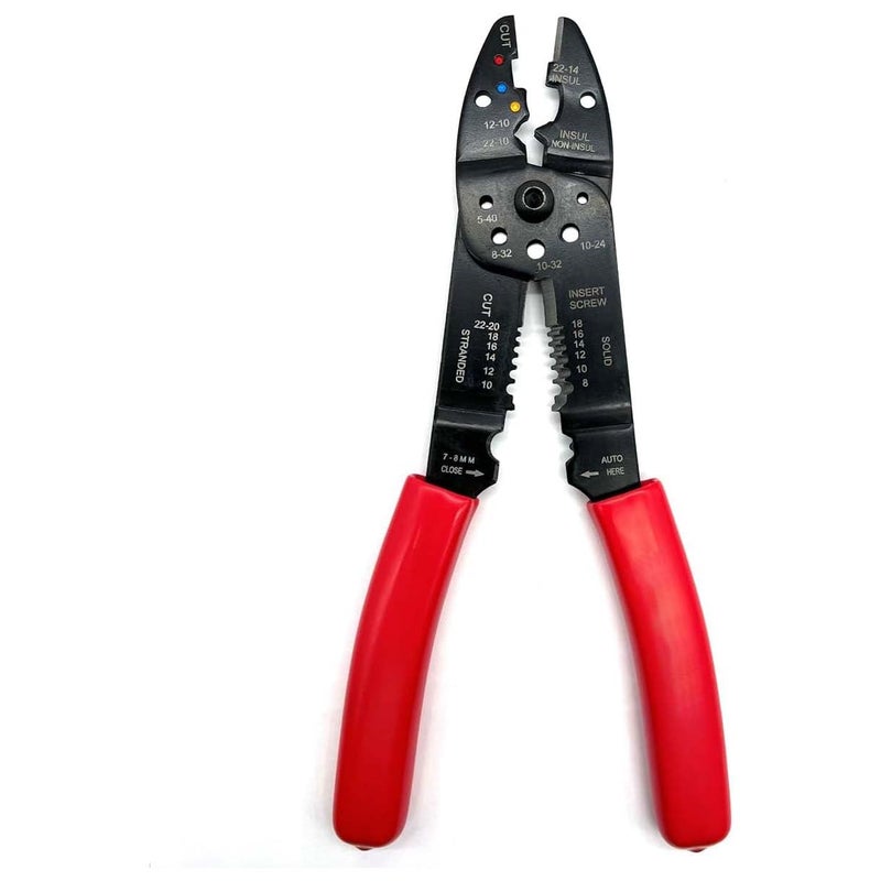 UPTODATETOOLS UPTODATETOOLS 9 Inch Electric Multi Tools Cable Stripper Plier Crimper Wire Cutter Electric Wire MultiTool Stripper Crimper Bender Cutter Pliers  - Image 1