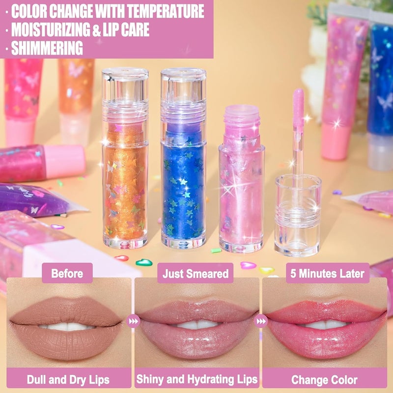Jcoos 64PCS DIY Lip Gloss Making Kit, DIY Lip Glosses Set to Make Your Own Lip Stick, Fun Craft Makeup Lipglosses, All-Inclusive Moisturizing Handmade Lip Glaze Supplies Set for Beginner Women Girls - Image 4