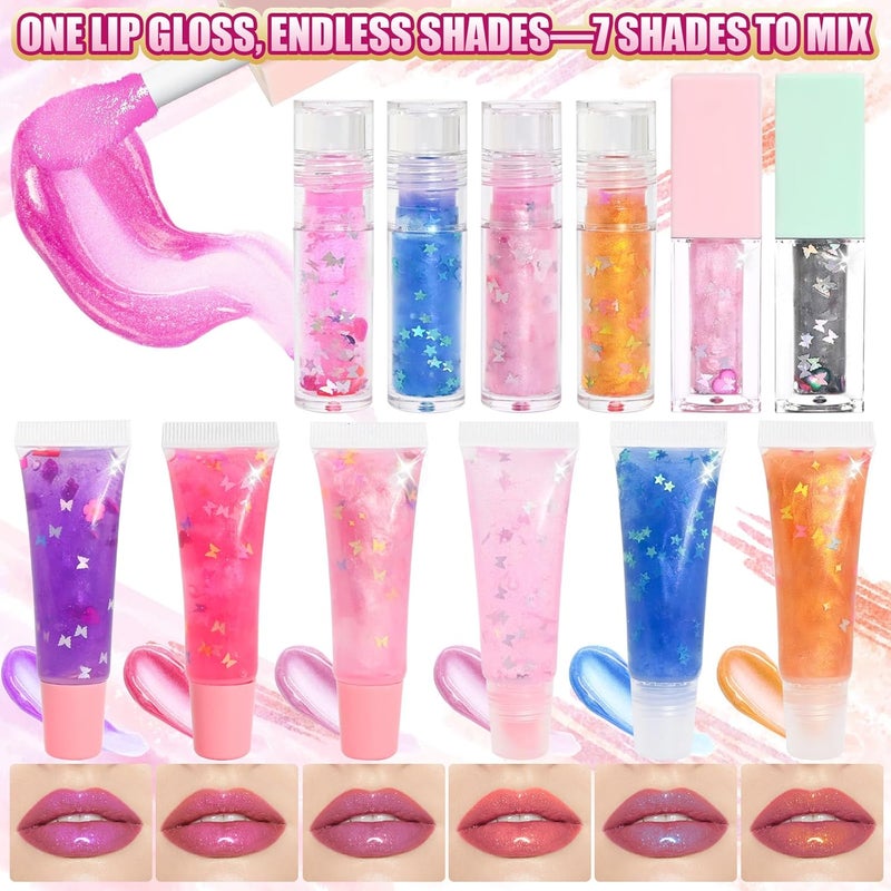 Jcoos 64PCS DIY Lip Gloss Making Kit, DIY Lip Glosses Set to Make Your Own Lip Stick, Fun Craft Makeup Lipglosses, All-Inclusive Moisturizing Handmade Lip Glaze Supplies Set for Beginner Women Girls - Image 3
