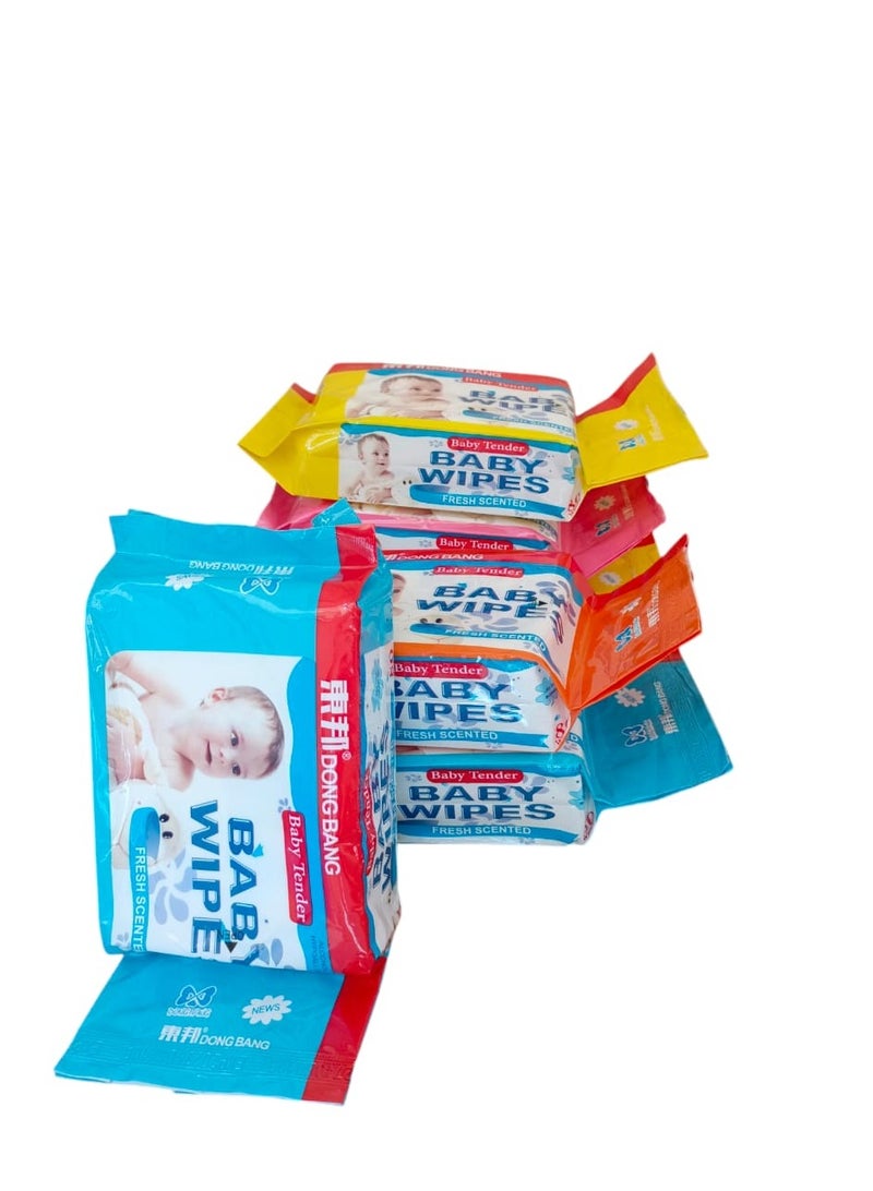 مجموعة مكونة من 6 مناديل مبللة للأطفال ناعمة ولطيفة للتنظيف، مثالية للبشرة الحساسة، 80 قطعة لكل منها (480) - Image 3