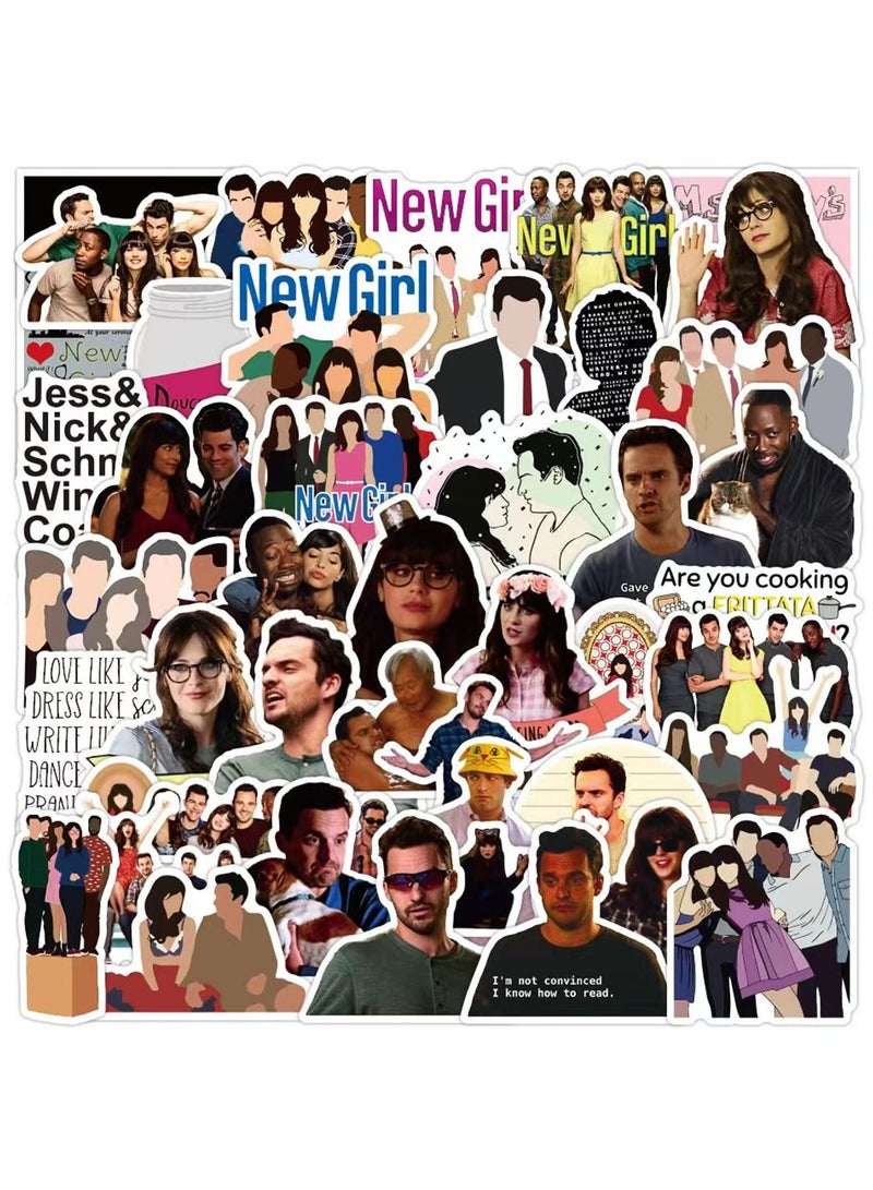 general 50-Piece New Girl Cute Vinyl Waterproof Sticker