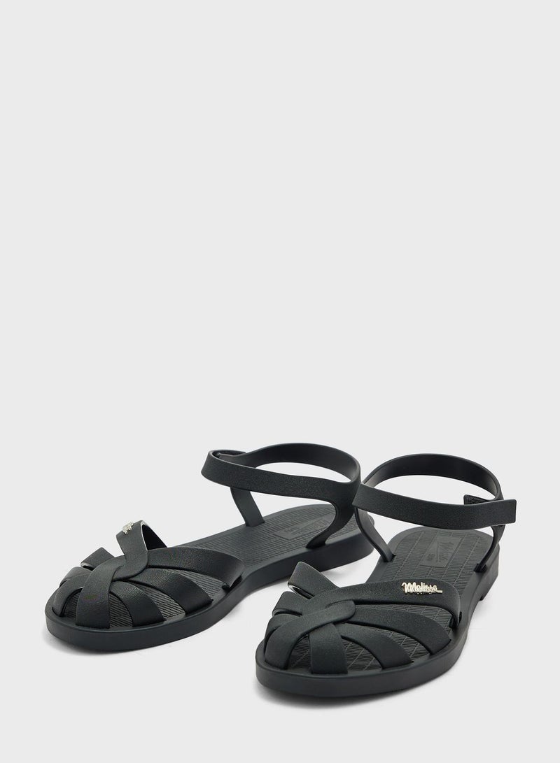 ميليسا صنادل بكعب منخفض وشريط للكاحل - Image 4