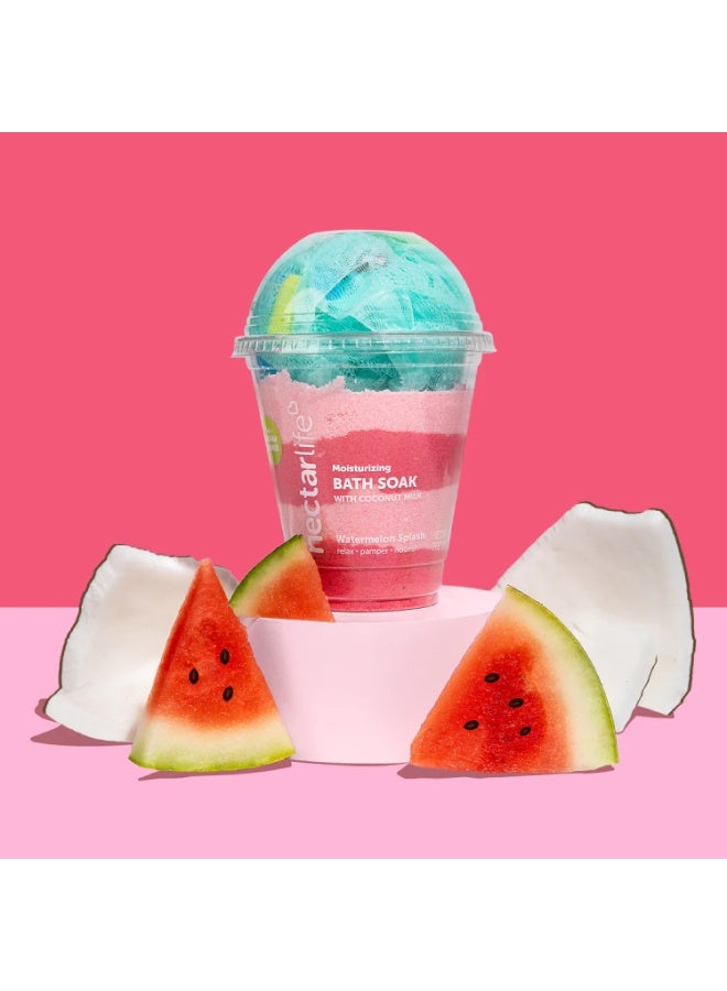 Nectar Life Bath Soak, Salt Bath, Bubble Bath, Natural Detox Foaming Body Soak, Foot Soak, Vegan Body Skin Care, 9 oz. (Watermelon) - Image 2