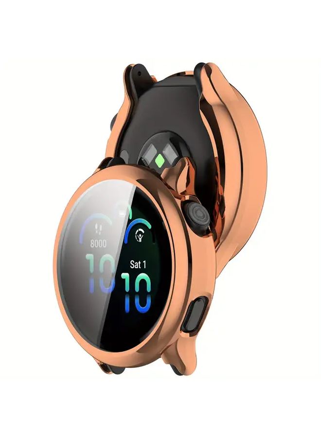حالة TPU كاملة التغطية مطلي بالذهب الفاتح للشريط الذكي Vivoactive 6 مع حامي الشاشة - Image 5