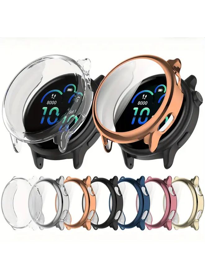 حالة TPU كاملة التغطية مطلي بالذهب الفاتح للشريط الذكي Vivoactive 6 مع حامي الشاشة - Image 1