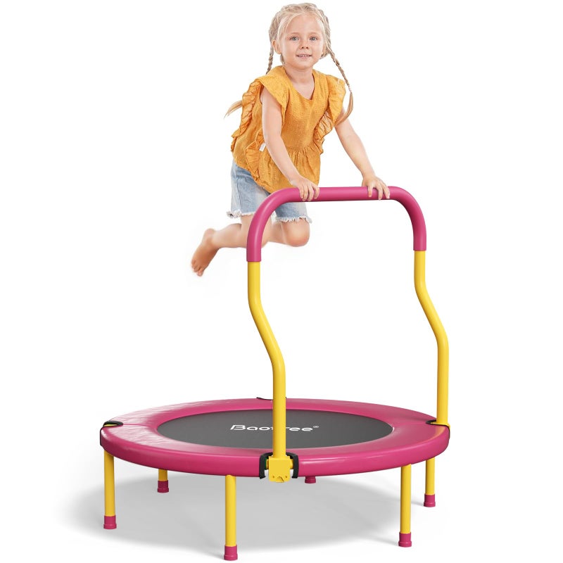Baotree 36 Inch Mini Trampoline for Kids, Indoor Outdoor Trampoline with Foam Handle, Max. Load 220 lb, Exercise Rebounder for Toddlers, Birthday Gift for 1-6 Years Children, Boys Girls for Fun - Image 1