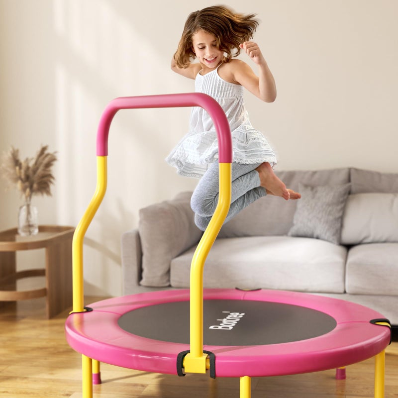 Baotree 36 Inch Mini Trampoline for Kids, Indoor Outdoor Trampoline with Foam Handle, Max. Load 220 lb, Exercise Rebounder for Toddlers, Birthday Gift for 1-6 Years Children, Boys Girls for Fun - Image 2