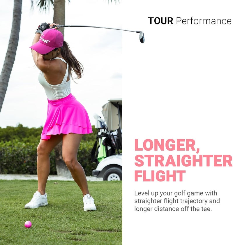 Trust Golf Balls - Aurora & Rosa Crystal Urethane Series | Eye-Catching & Easy to Spot | Maximum Distance, Soft Feel, Straight Flight, & Greenside Control | Blue, Orange, Pink, Yellow | 12 or 48 Balls - Image 3