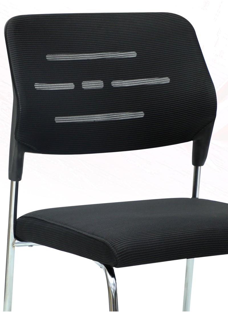 Mesh Guest Chair For Visitors With Mesh Upholstery And Breathable Fabric, Comfortable Mesh Ergonomic Modern Furniture For Visitors Meeting Groups MH-21v black