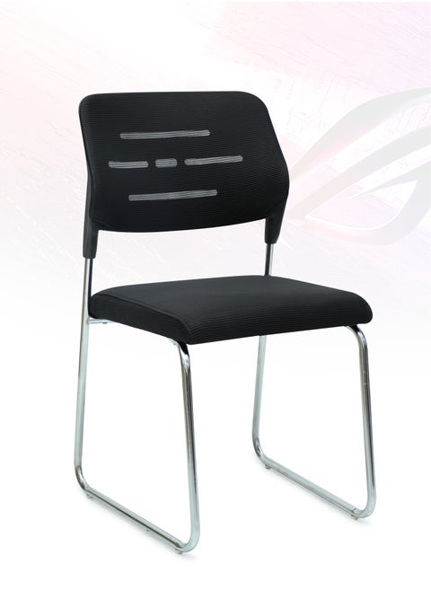 Mesh Guest Chair For Visitors With Mesh Upholstery And Breathable Fabric, Comfortable Mesh Ergonomic Modern Furniture For Visitors Meeting Groups MH-21v black