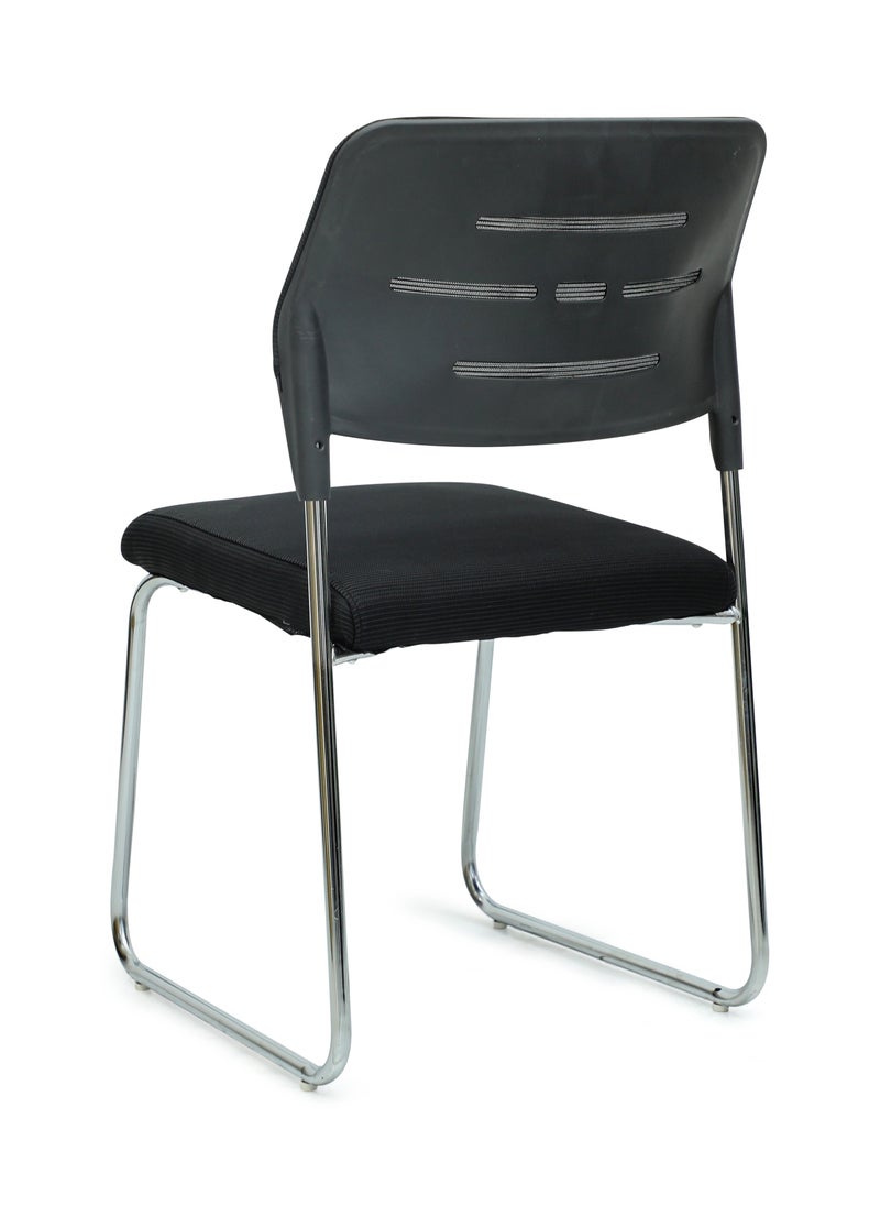 Mesh Guest Chair For Visitors With Mesh Upholstery And Breathable Fabric, Comfortable Mesh Ergonomic Modern Furniture For Visitors Meeting Groups MH-21v black